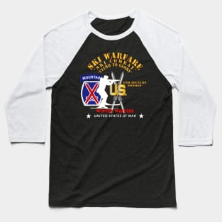 10th Mountain Division - Ski Warfare - Ski Combat - Winter Warfare X 300 Baseball T-Shirt